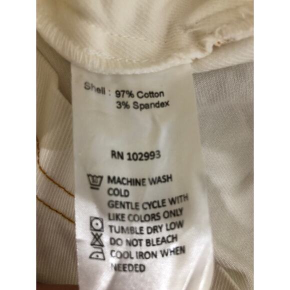 Peter Som  Button Romper Belted Collared Full Zip Denim White Size 4 - Picture 7 of 8